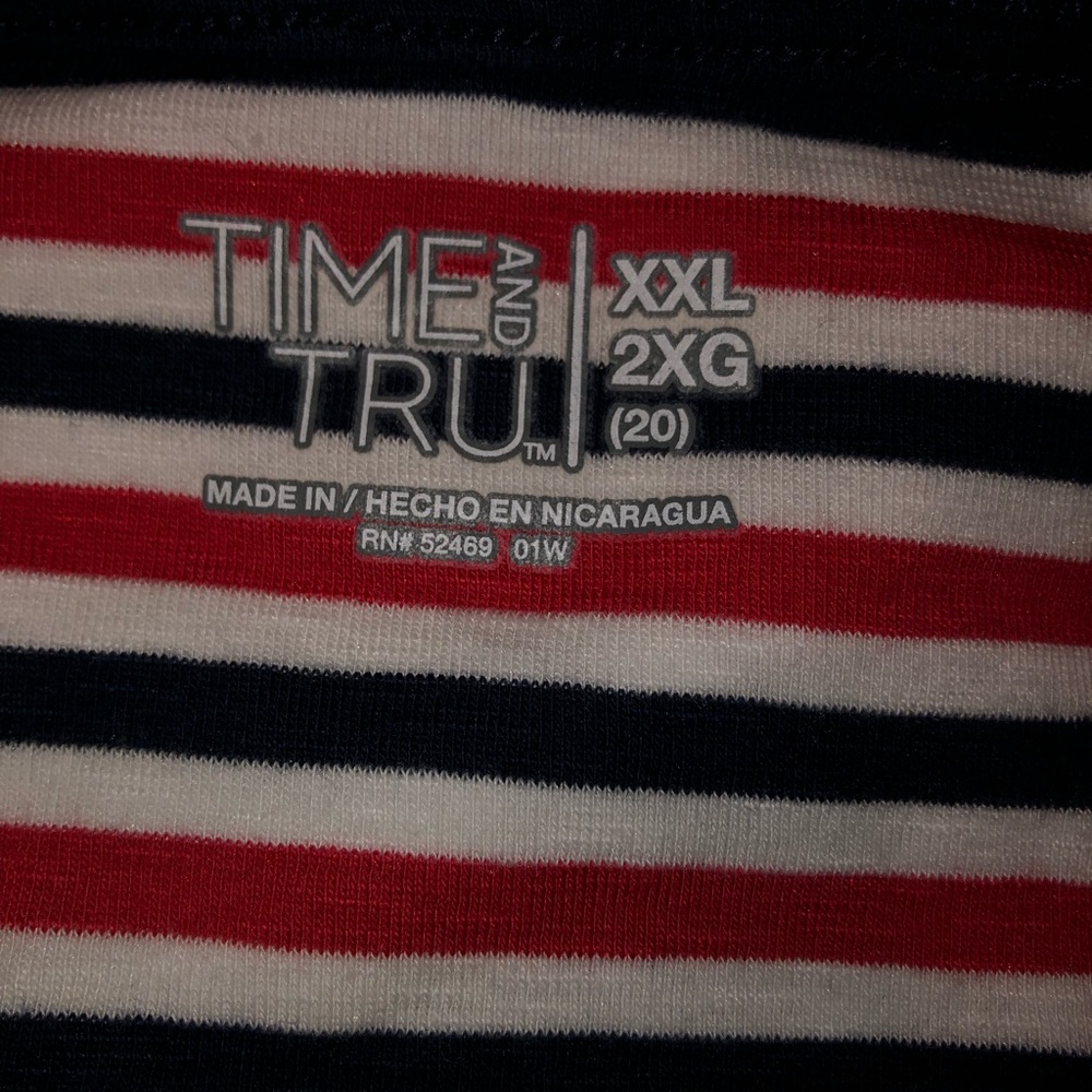 Red white and blue striped shirt